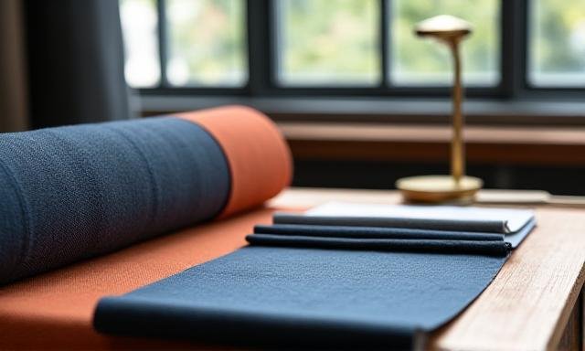 Threadspire Consulting creative studio workspace with textile samples