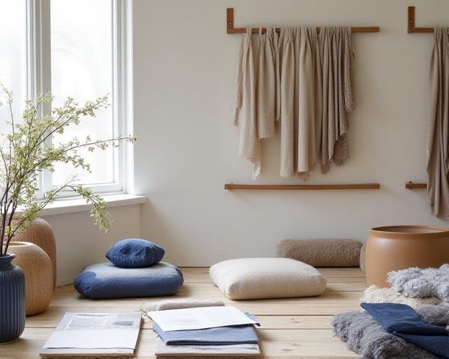 Artistic textile studio and consultancy workspace